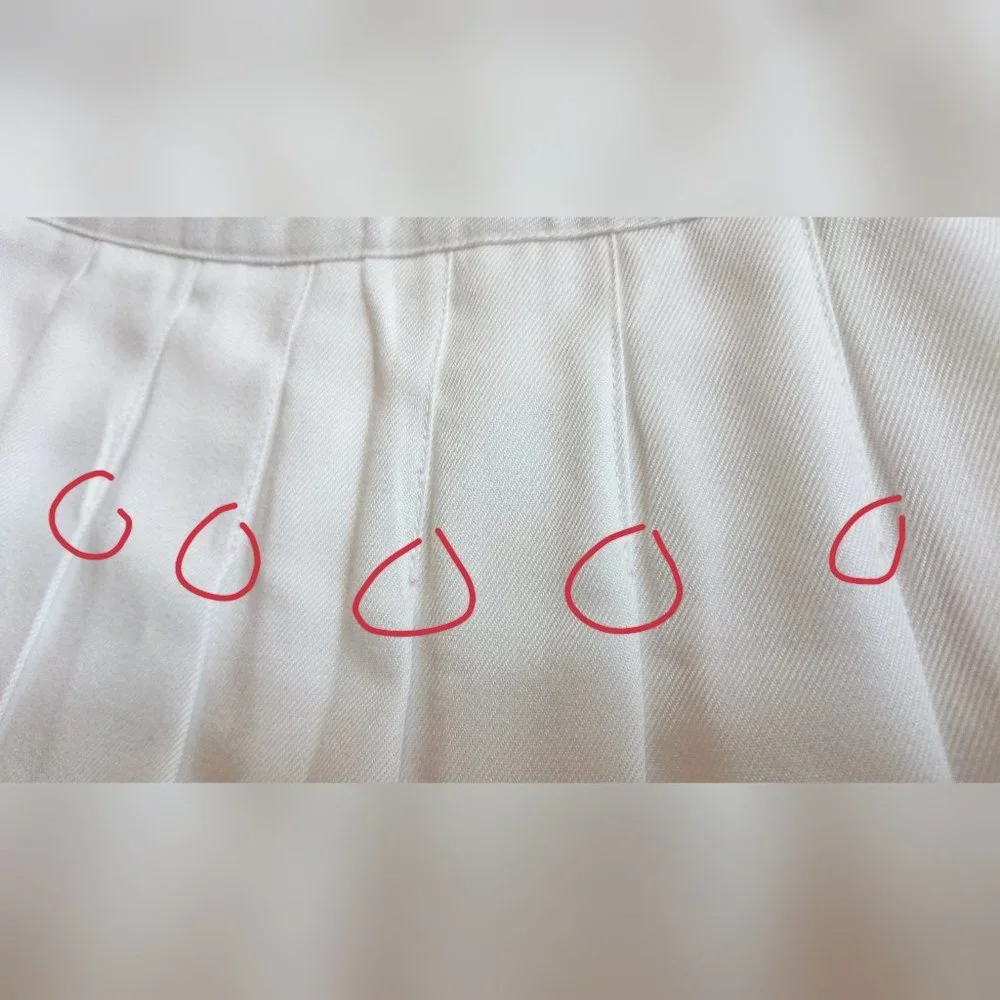 Striped Crochet Trim T-Shirt + White Pleated Mini Skirt Set - Picture 14 of 16